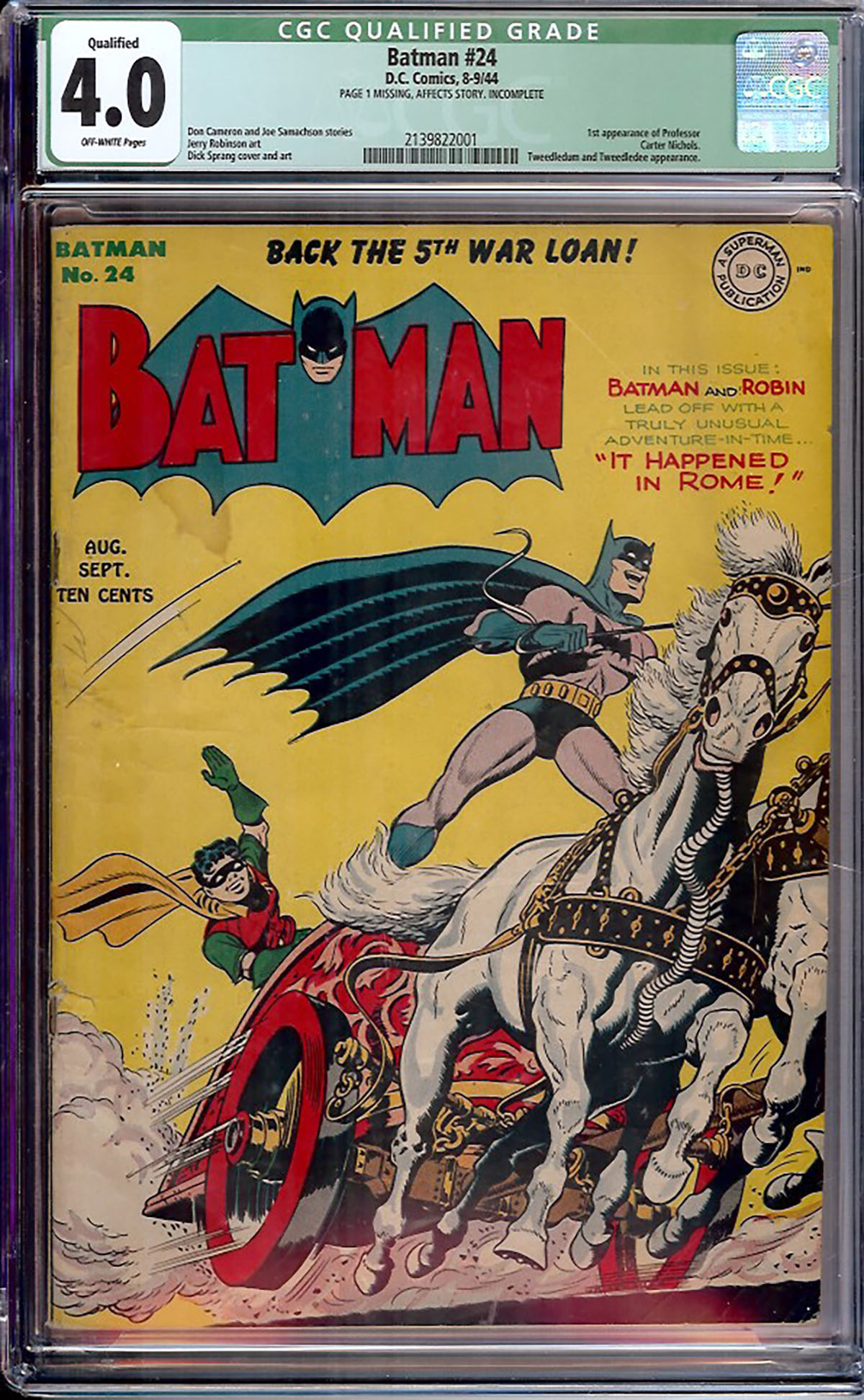 Batman #24 CGC 4.0 ow