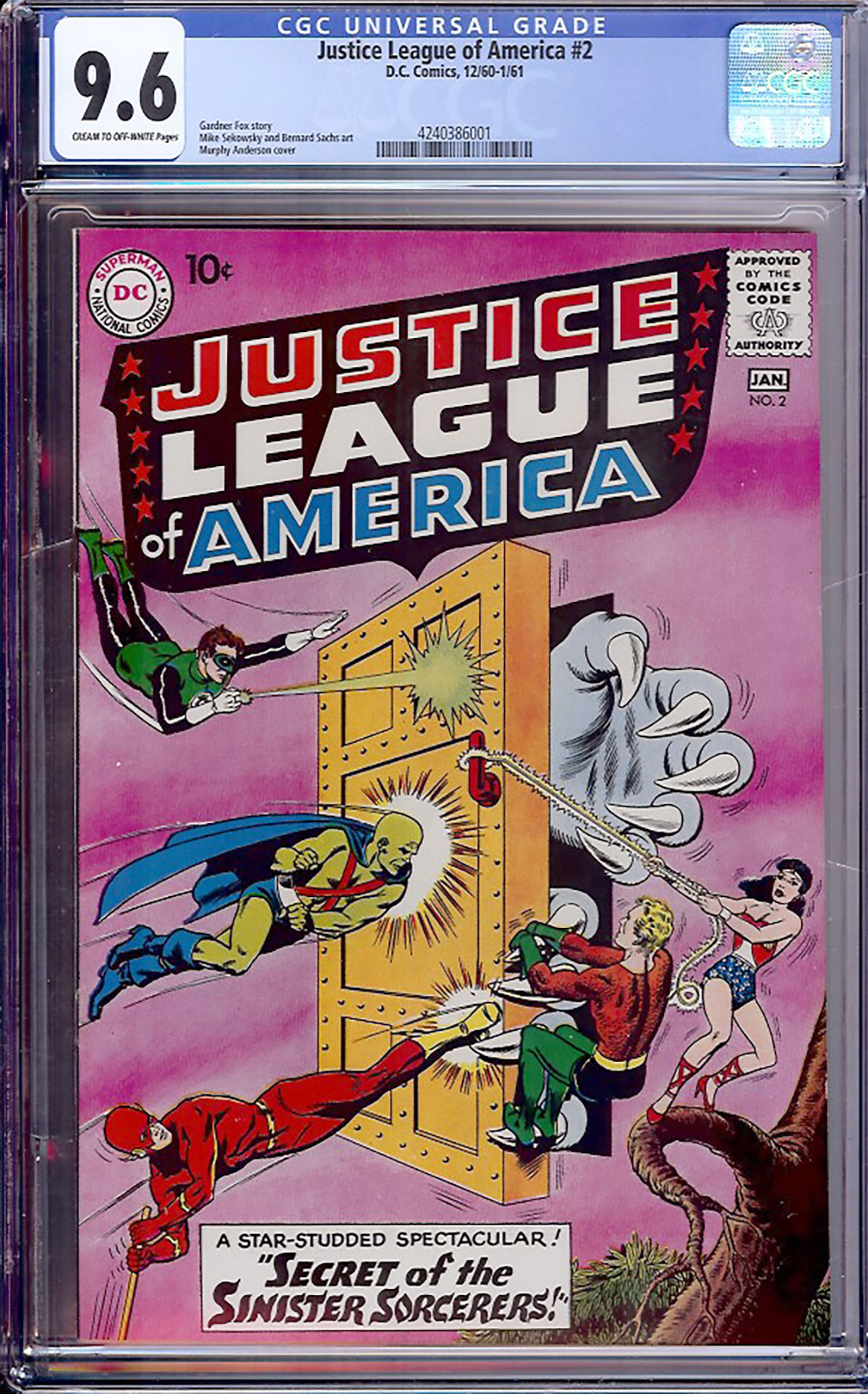 Justice League of America #2 CGC 9.6 cr/ow