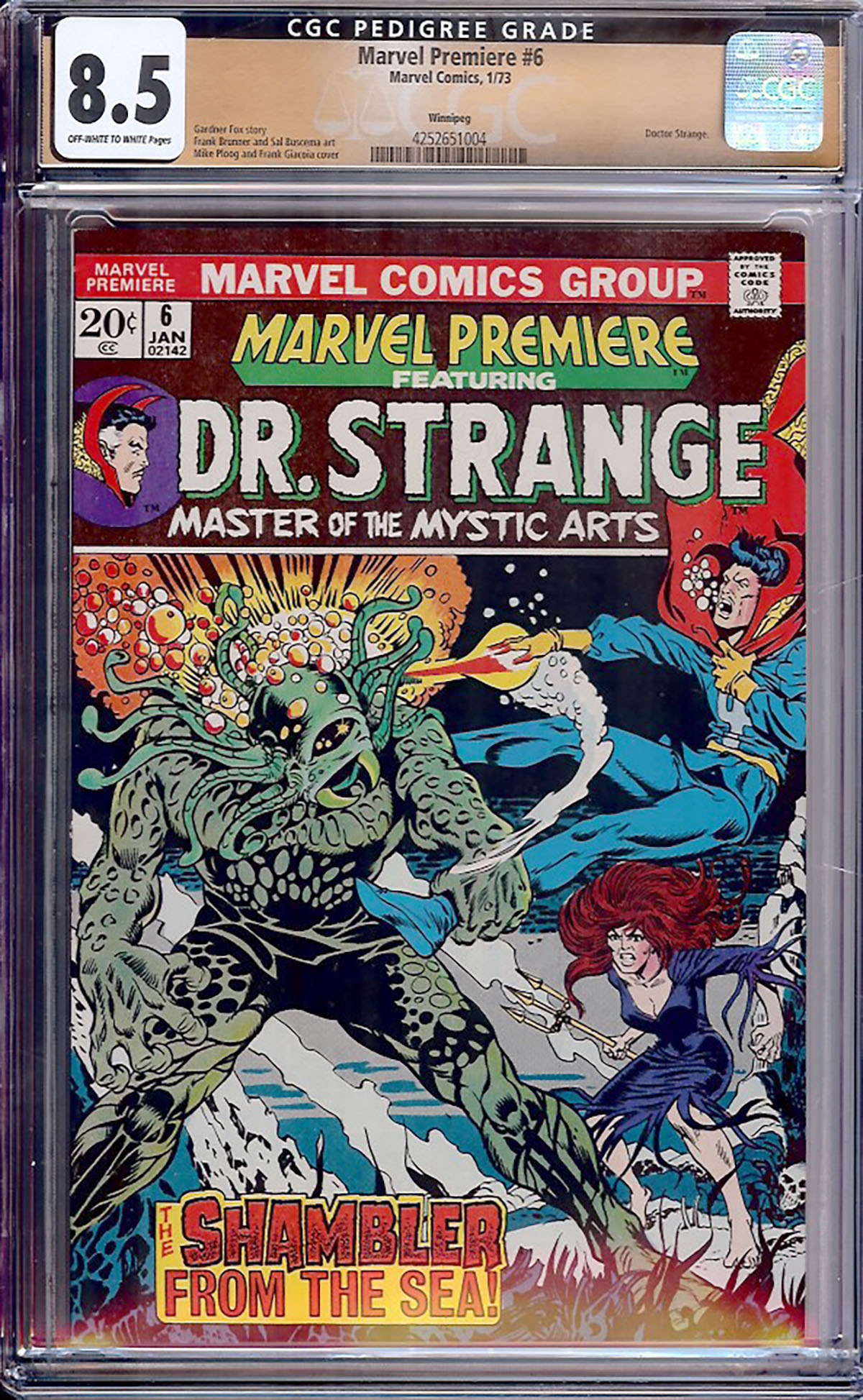Marvel Premiere #6 CGC 8.5 ow/w Winnipeg
