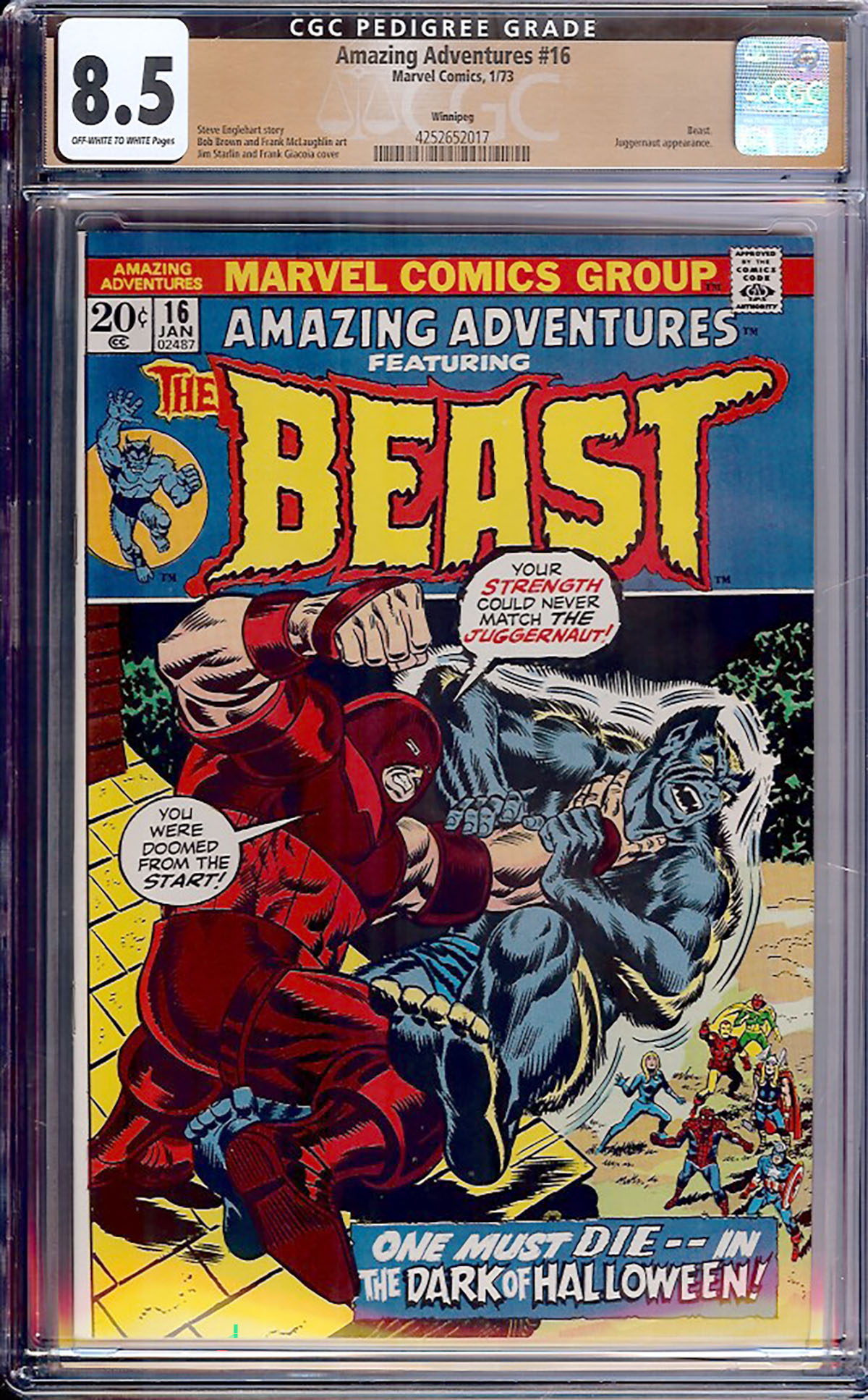 Amazing Adventures #16 CGC 8.5 ow/w Winnipeg