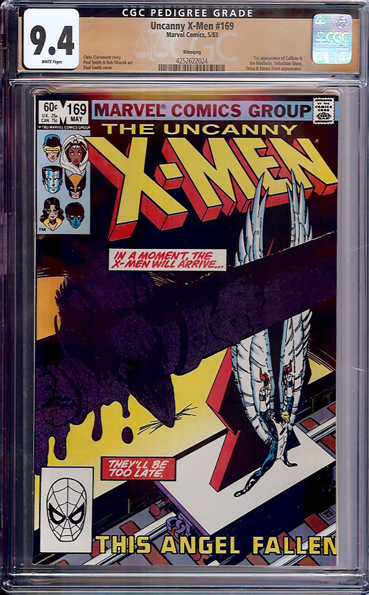 Uncanny X-Men #169 CGC 9.4 w Winnipeg