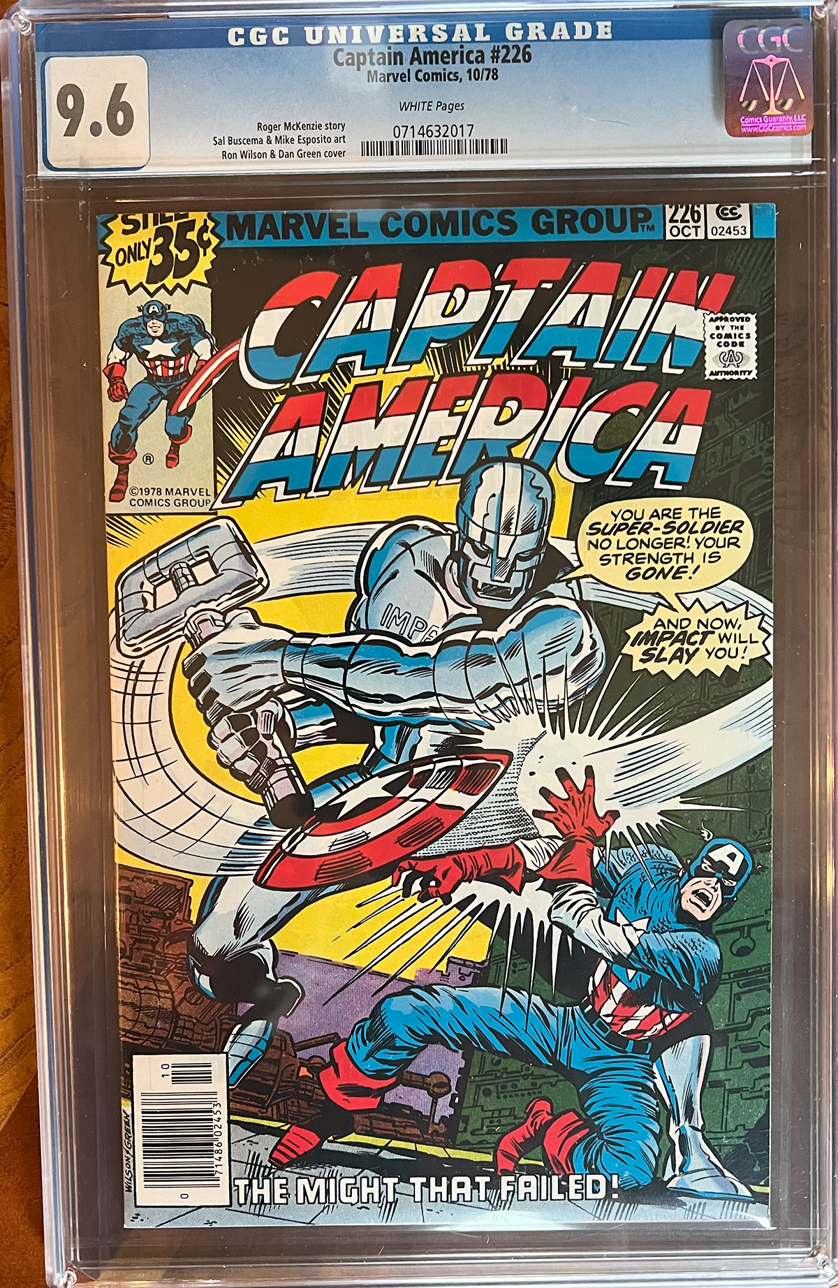 Captain America #226 CGC 9.6 w
