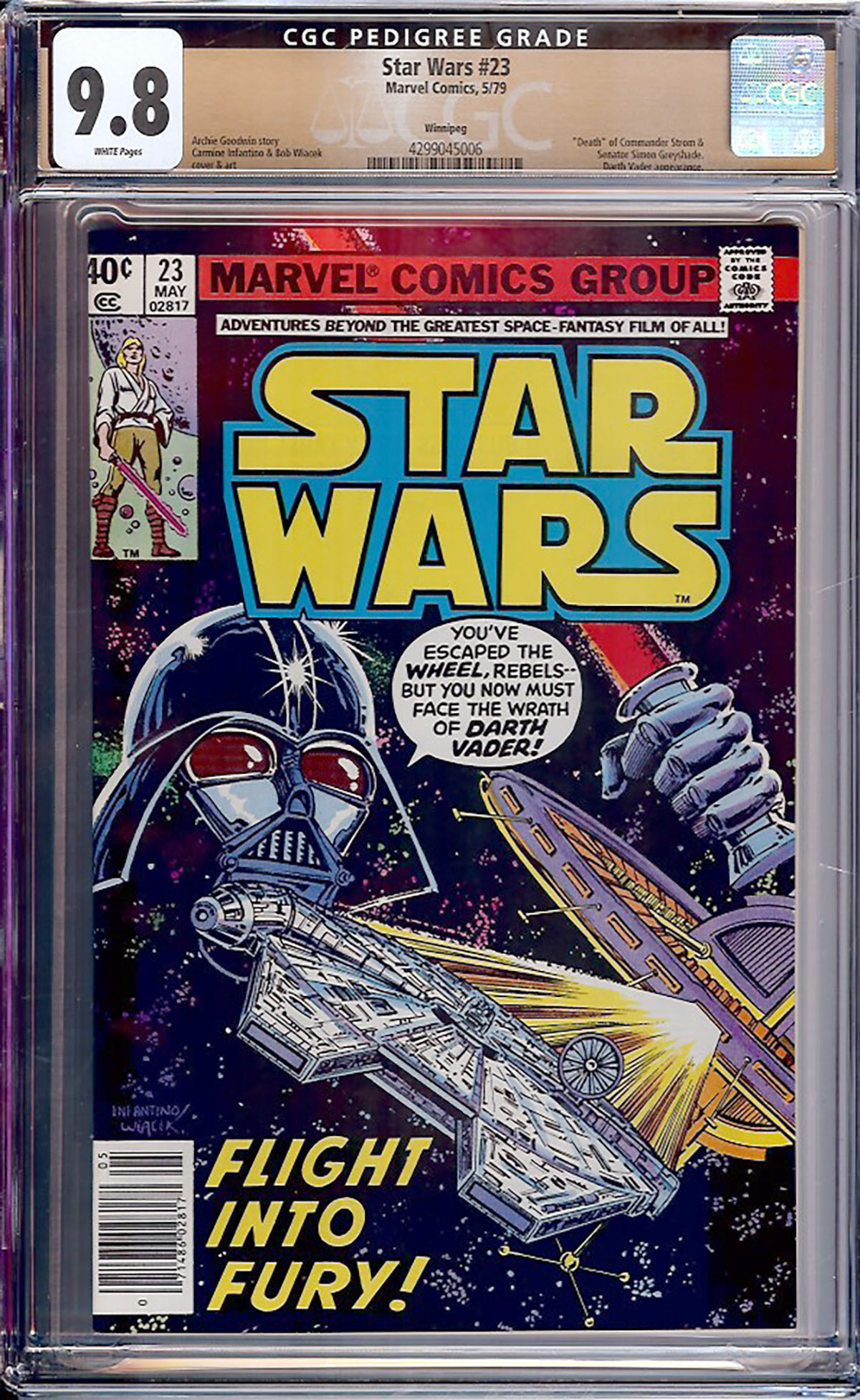 Star Wars #23 CGC 9.8 w Winnipeg