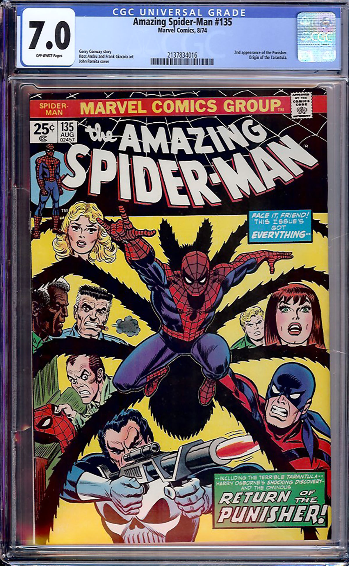 Amazing Spider-Man #135 CGC 7.0 ow