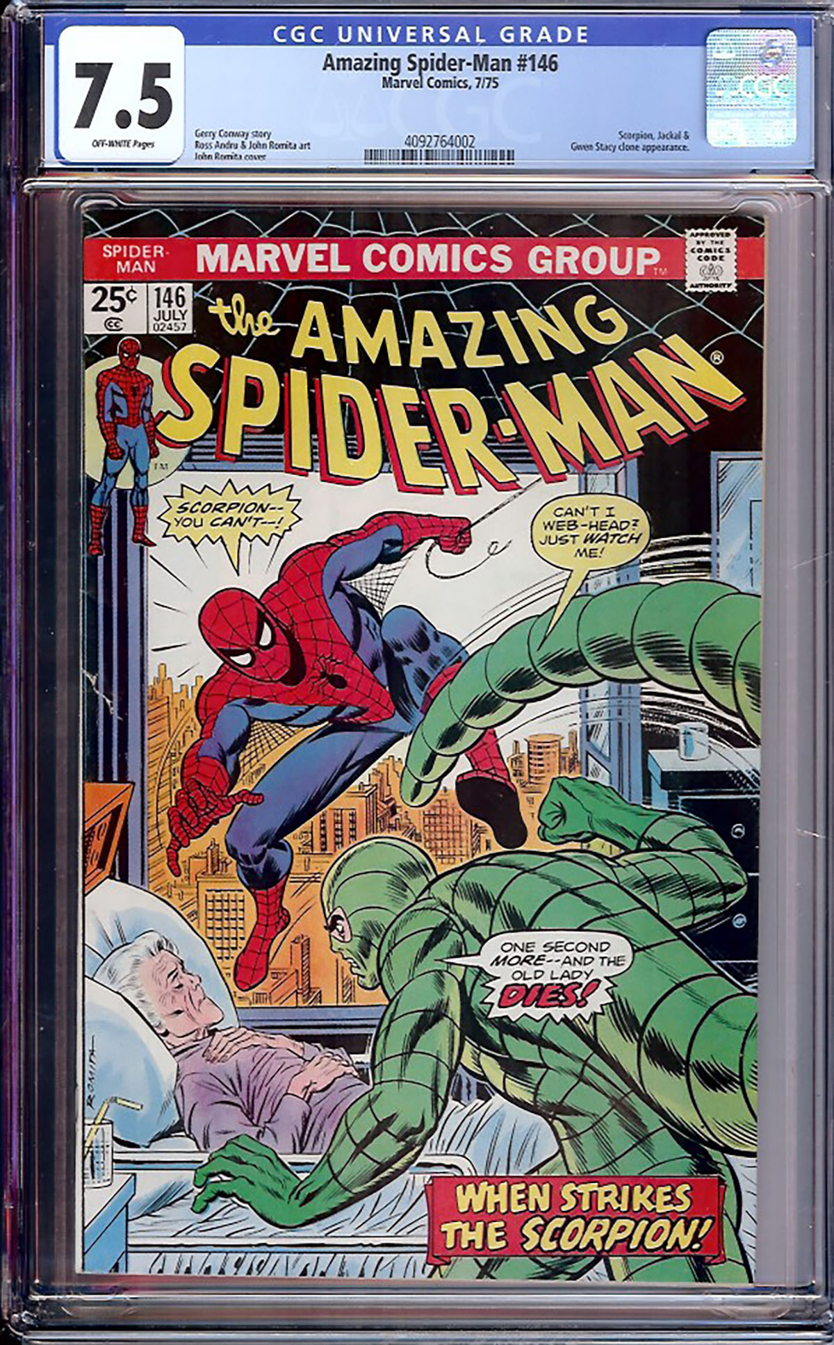 Amazing Spider-Man #146 CGC 7.5 ow/w