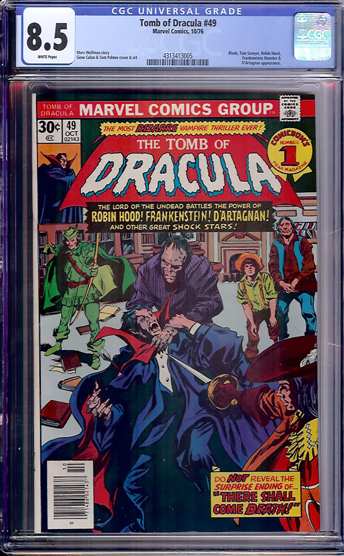 Tomb of Dracula #49 CGC 8.5 w