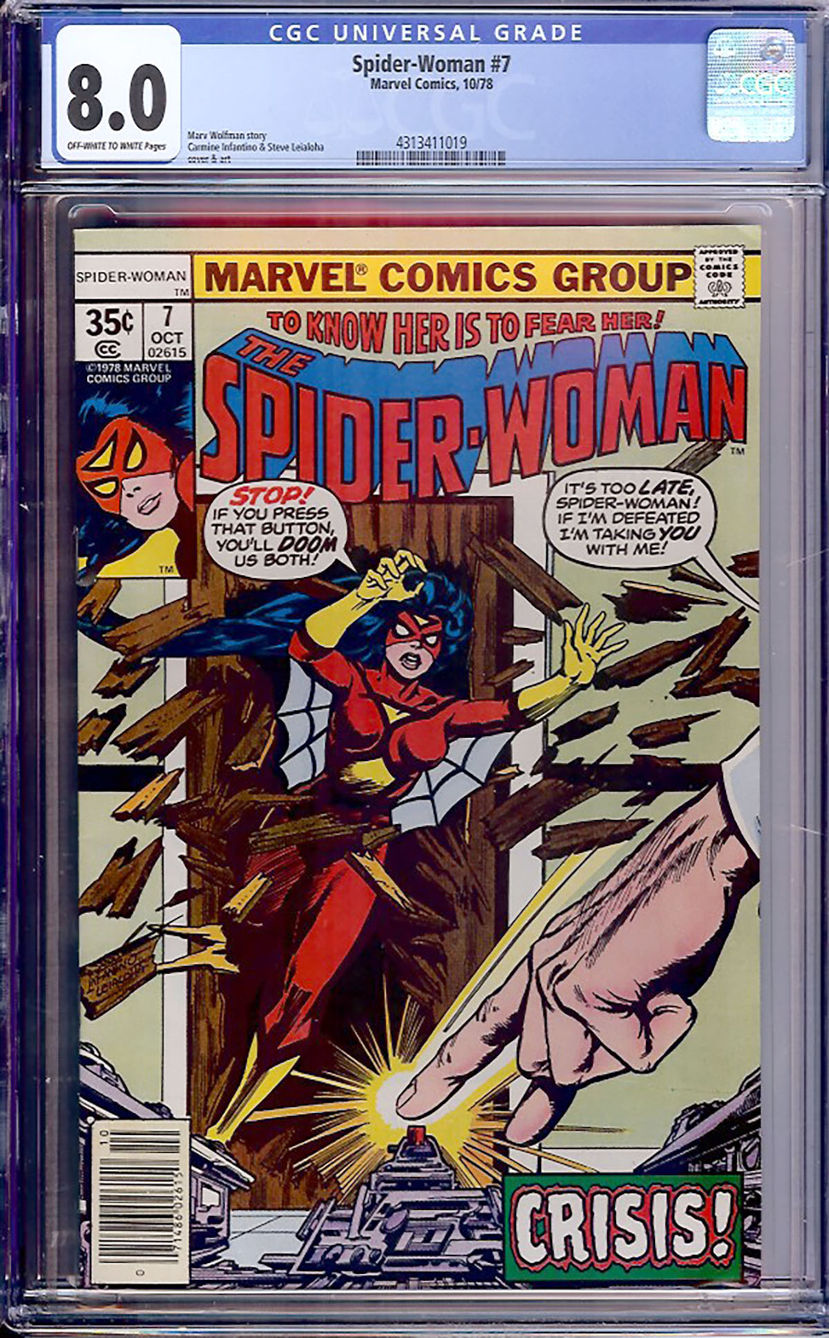 Spider-Woman #7 CGC 8.0 ow/w