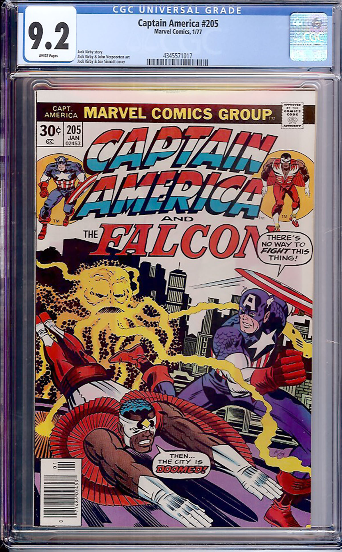 Captain America #205 CGC 9.2 w