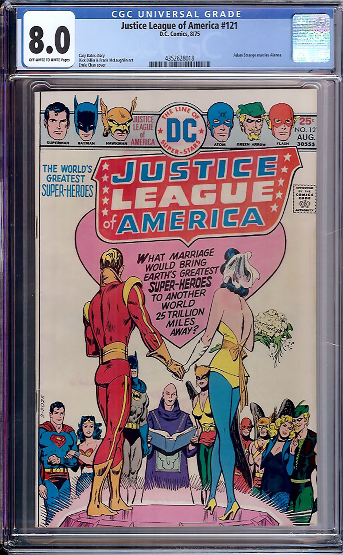 Justice League of America #121 CGC 8.0 ow/w