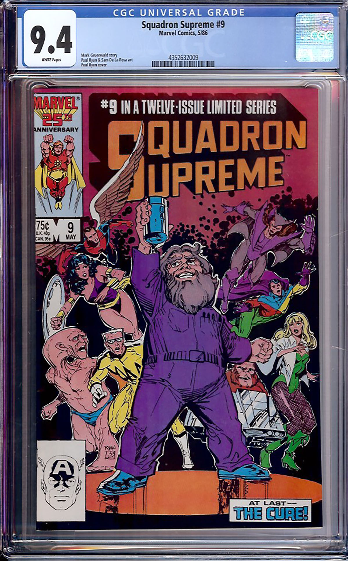Squadron Supreme #9 CGC 9.4 w