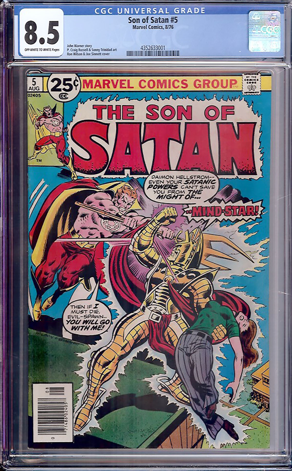 Son of Satan #5 CGC 8.5 ow/w