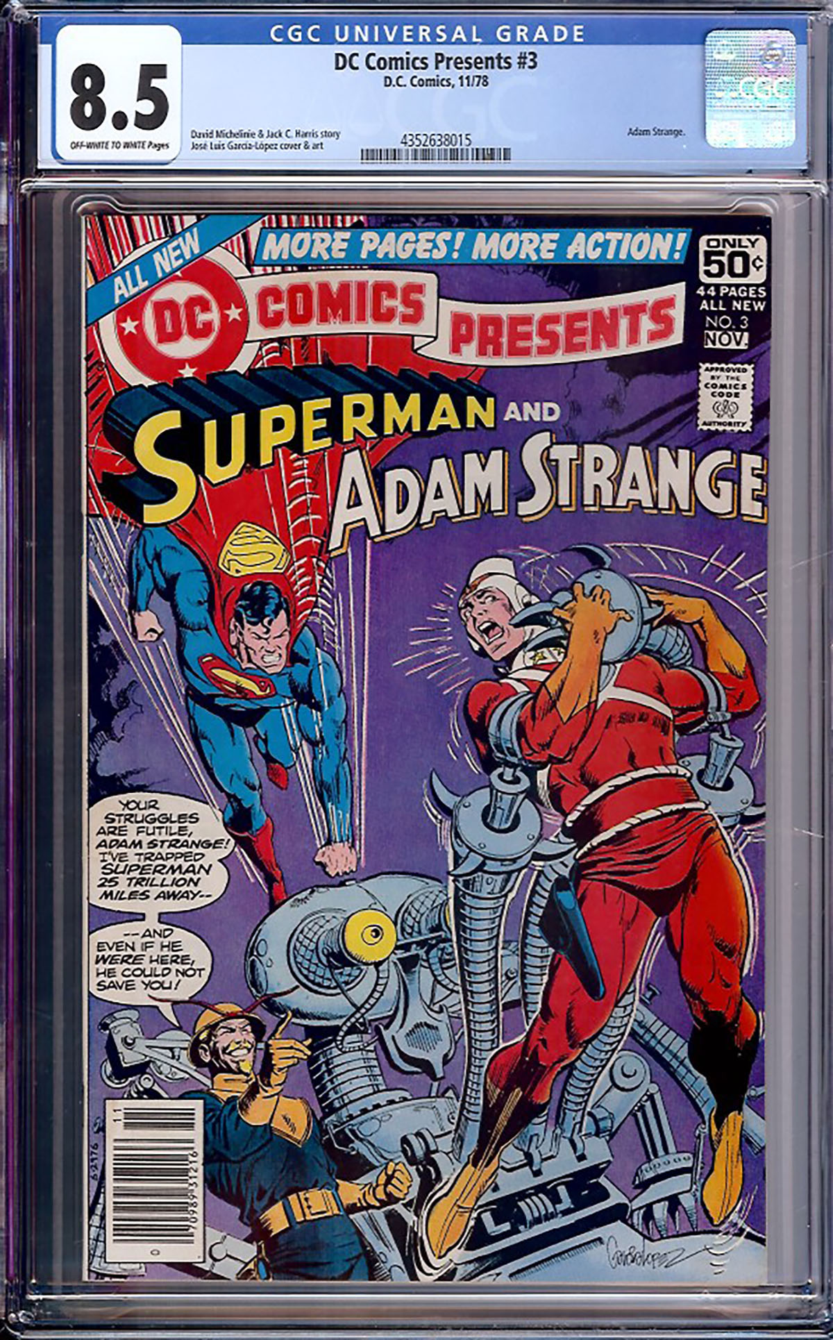 DC Comics Presents #3 CGC 8.5 ow/w