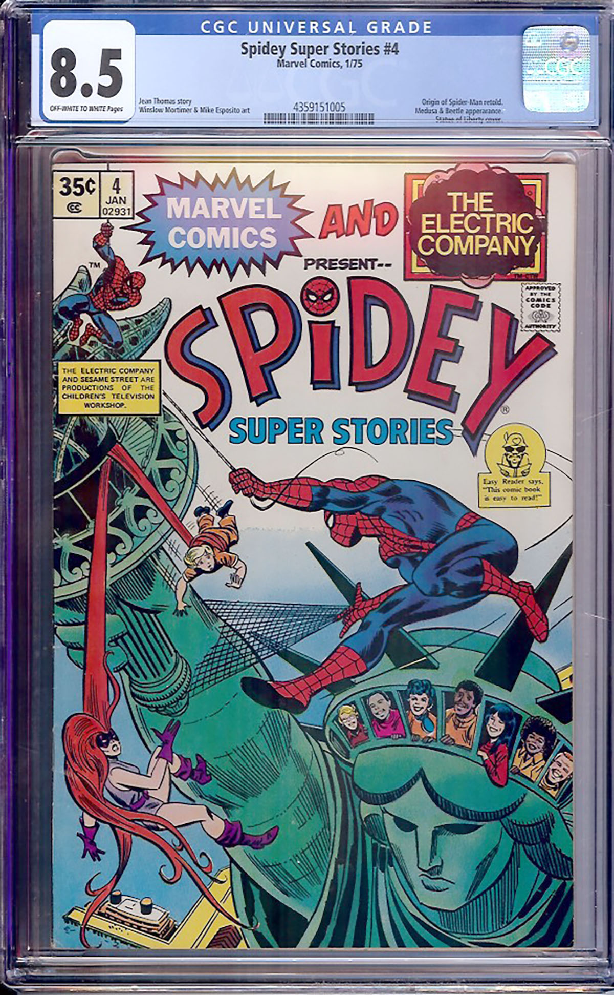 Spidey Super Stories #4 CGC 8.5 ow/w