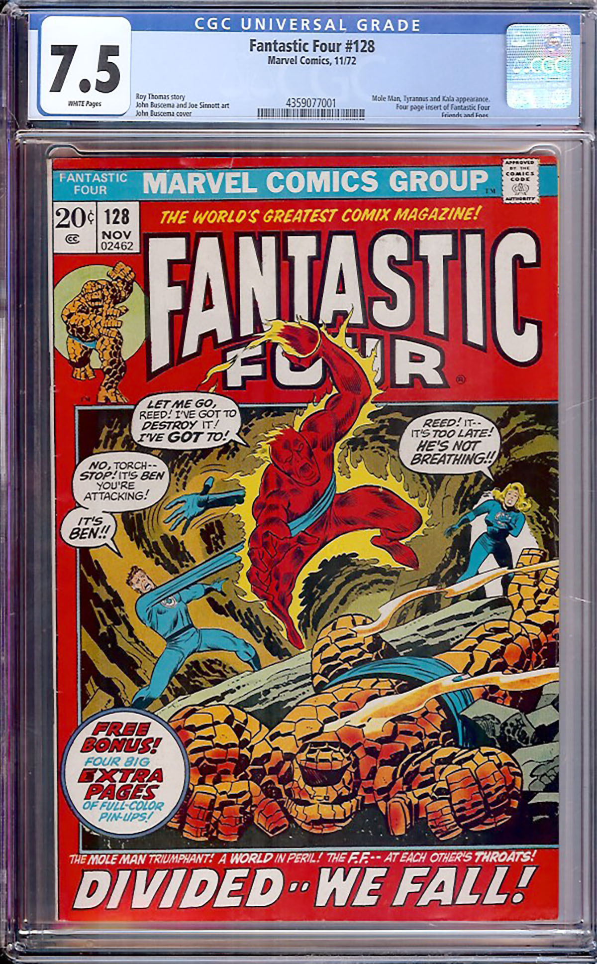 Fantastic Four #128 CGC 7.5 w