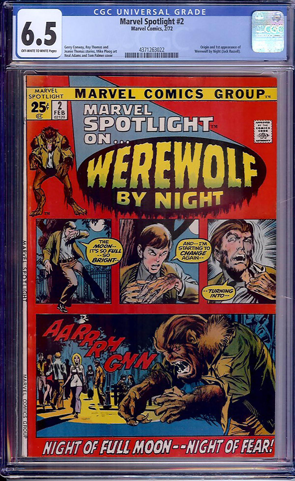 Marvel Spotlight #2 CGC 6.5 ow/w