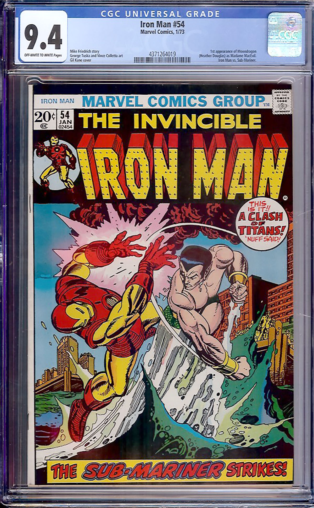 Iron Man #54 CGC 9.4 ow/w