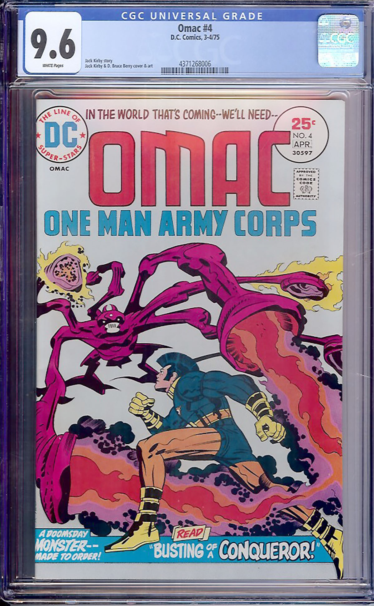Omac #4 CGC 9.6 w