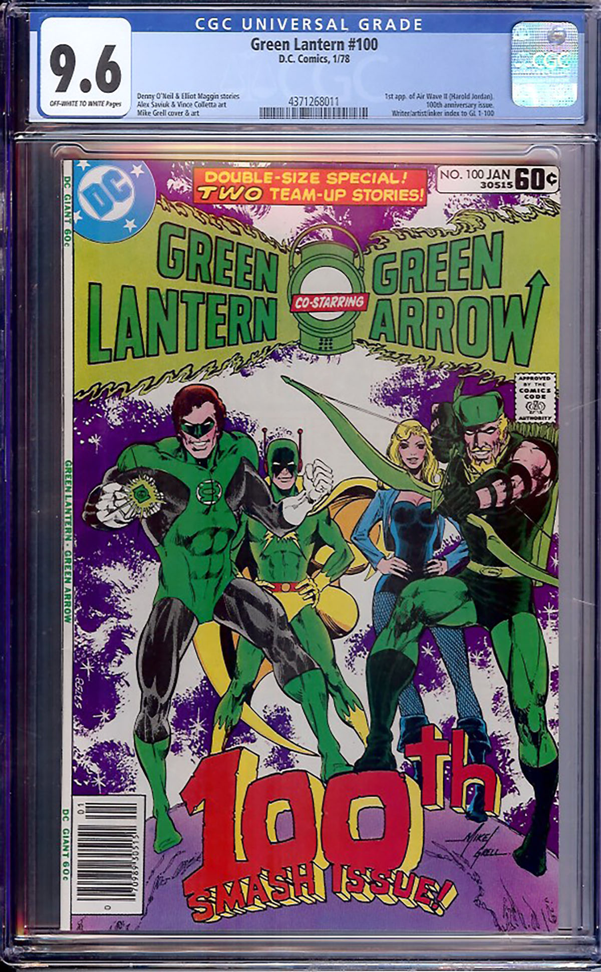 Green Lantern #100 CGC 9.6 ow/w