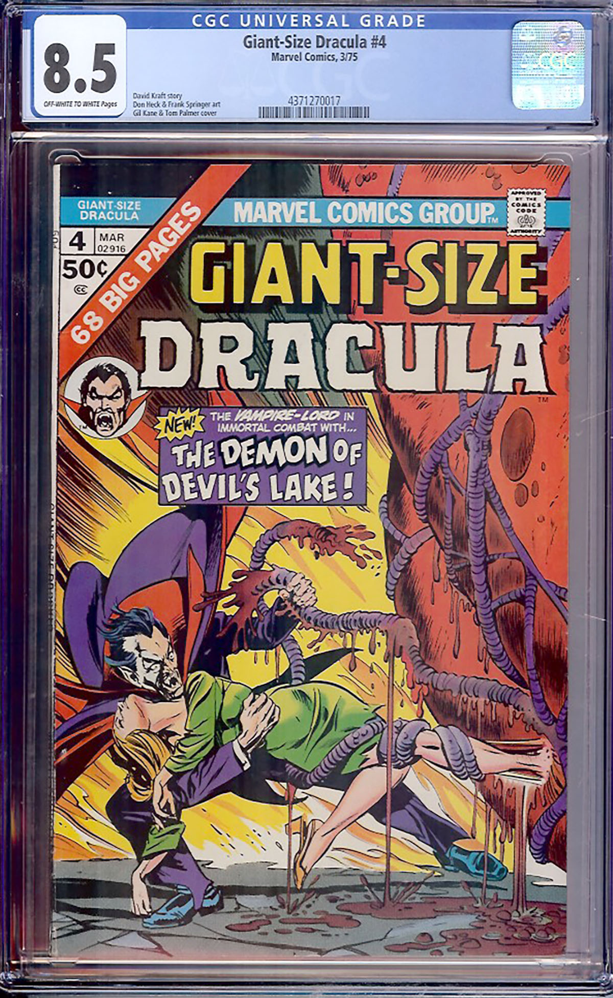 Giant-Size Dracula #4 CGC 8.5 ow/w