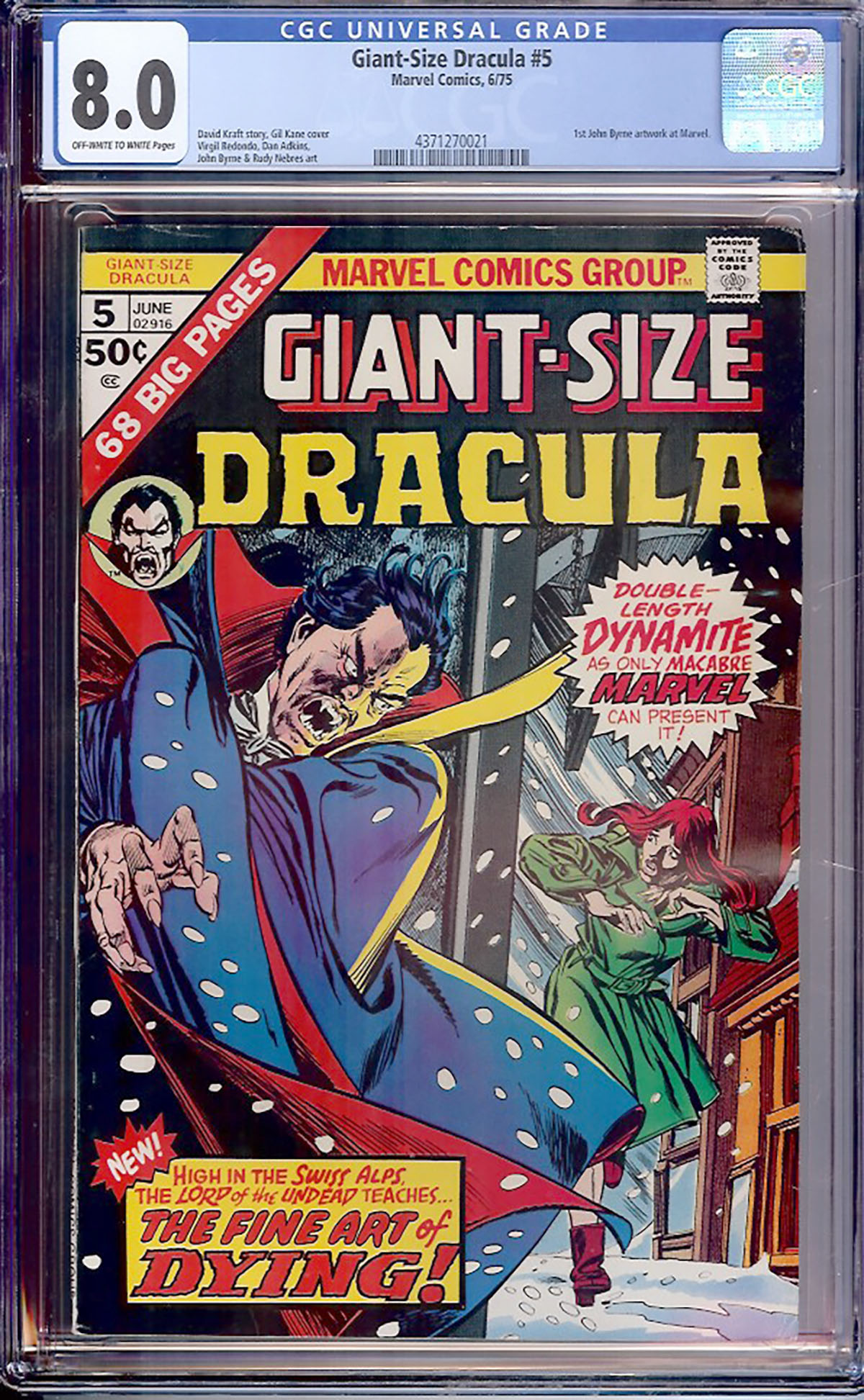 Giant-Size Dracula #5 CGC 8.0 ow/w