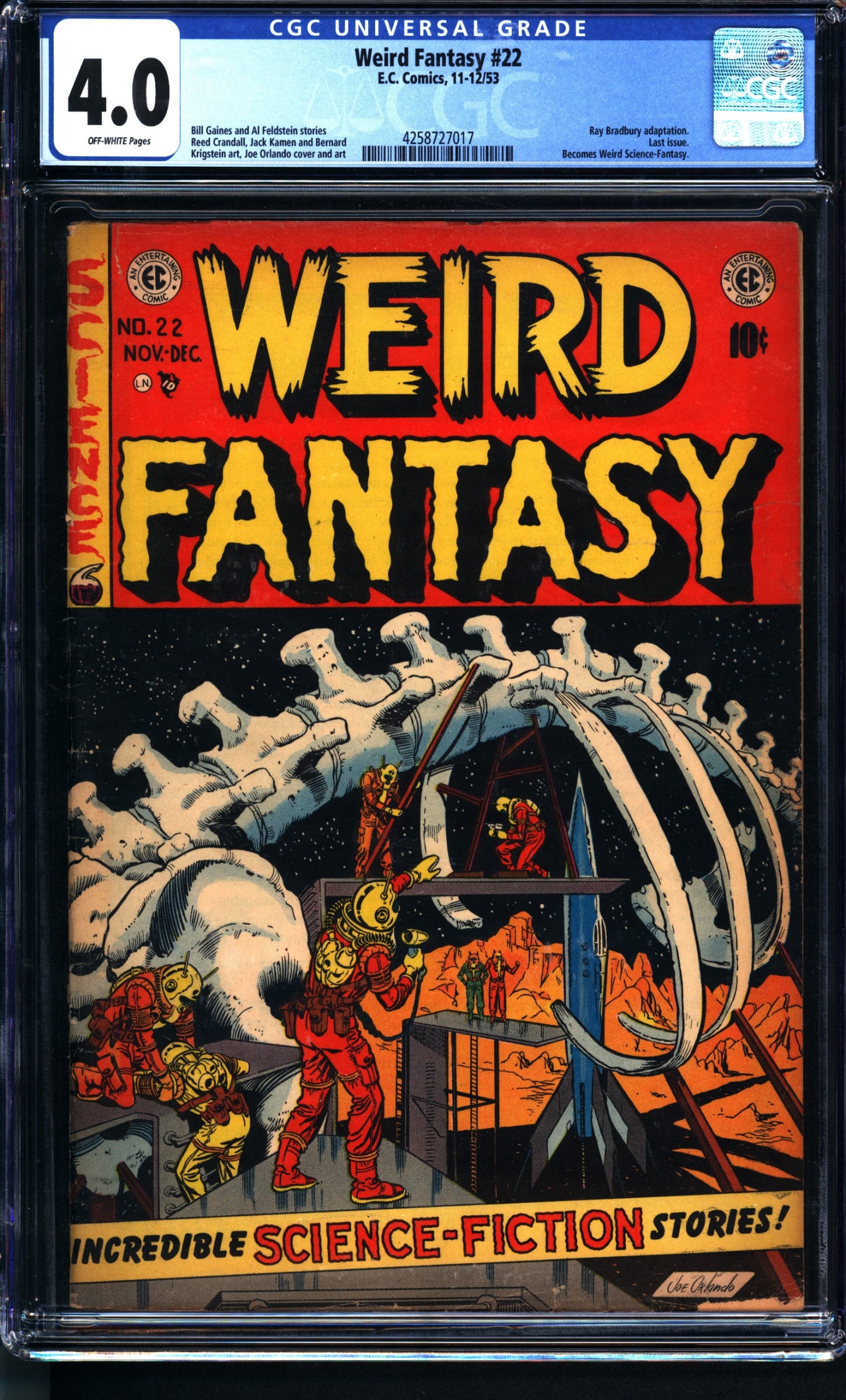 Weird Fantasy #22 CGC 4.0 ow