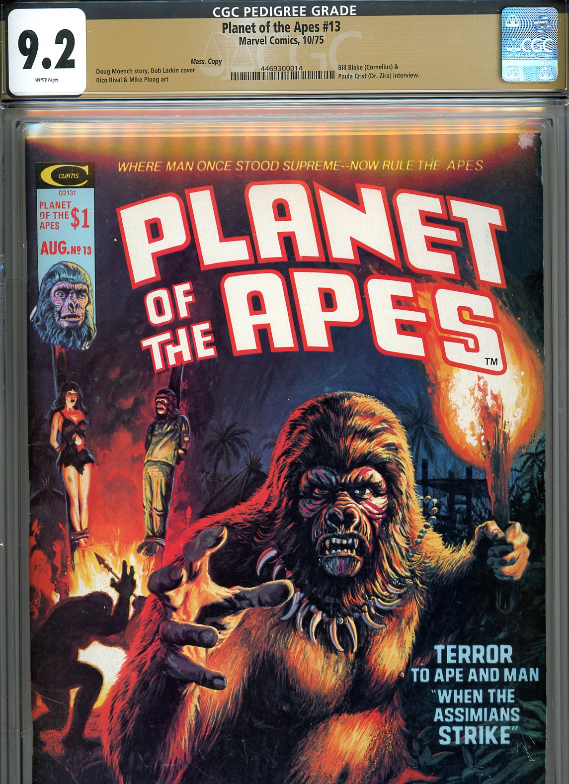 Planet of the Apes #13 CGC 9.2 w Mass. Copy