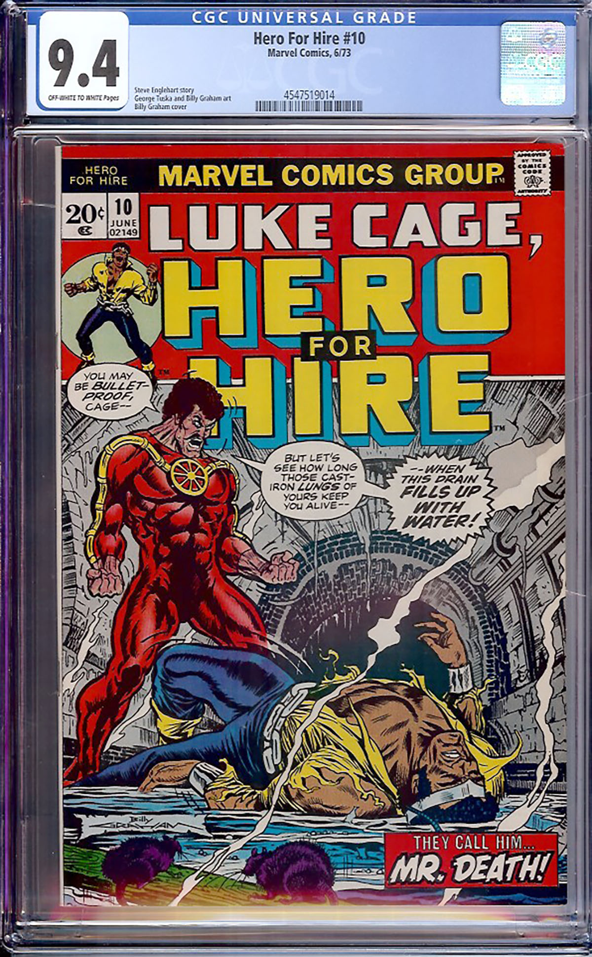 Hero For Hire #10 CGC 9.4 ow/w