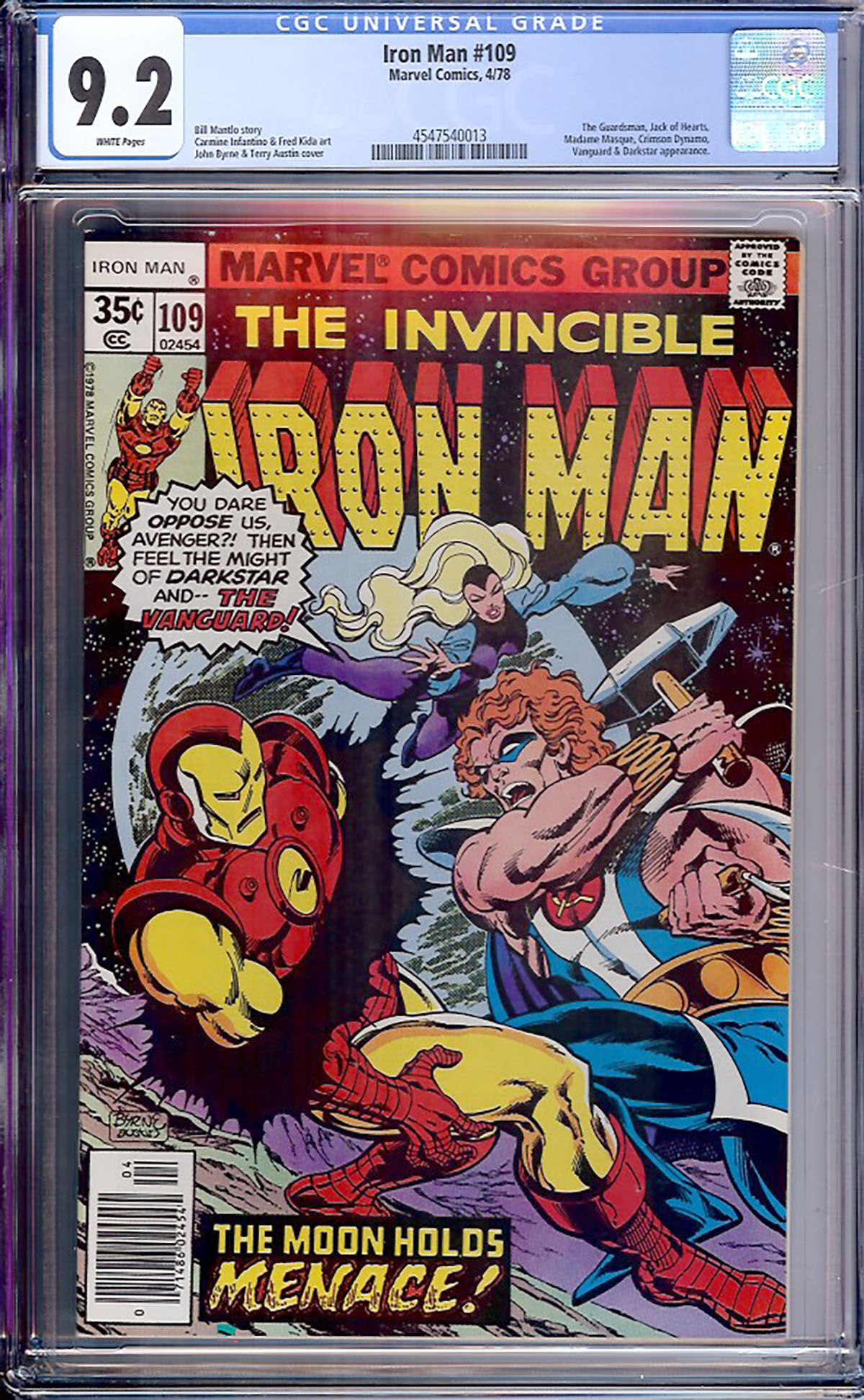 Iron Man #109 CGC 9.2 w