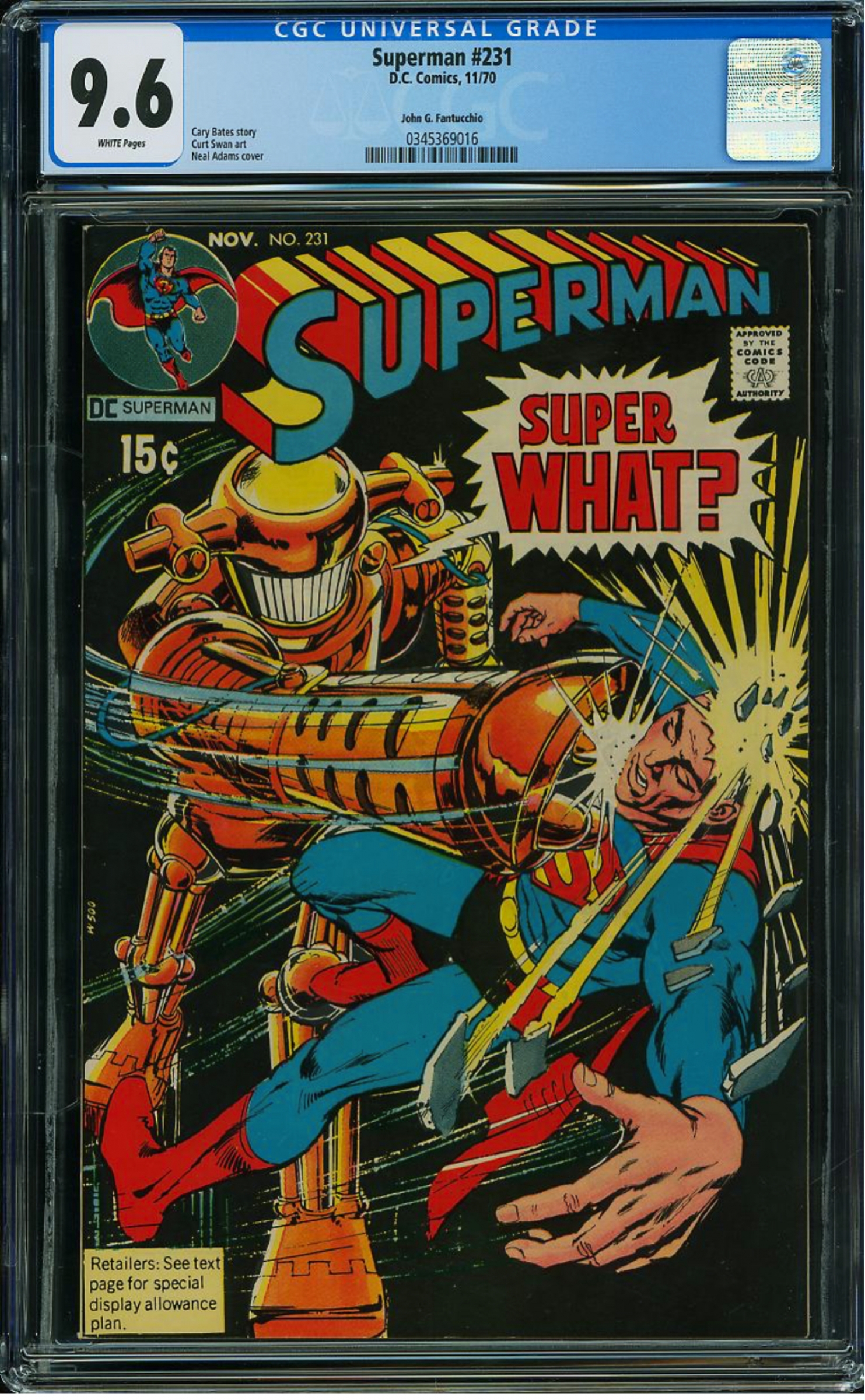 Superman #231 CGC 9.6 n/a John G. Fantucchio