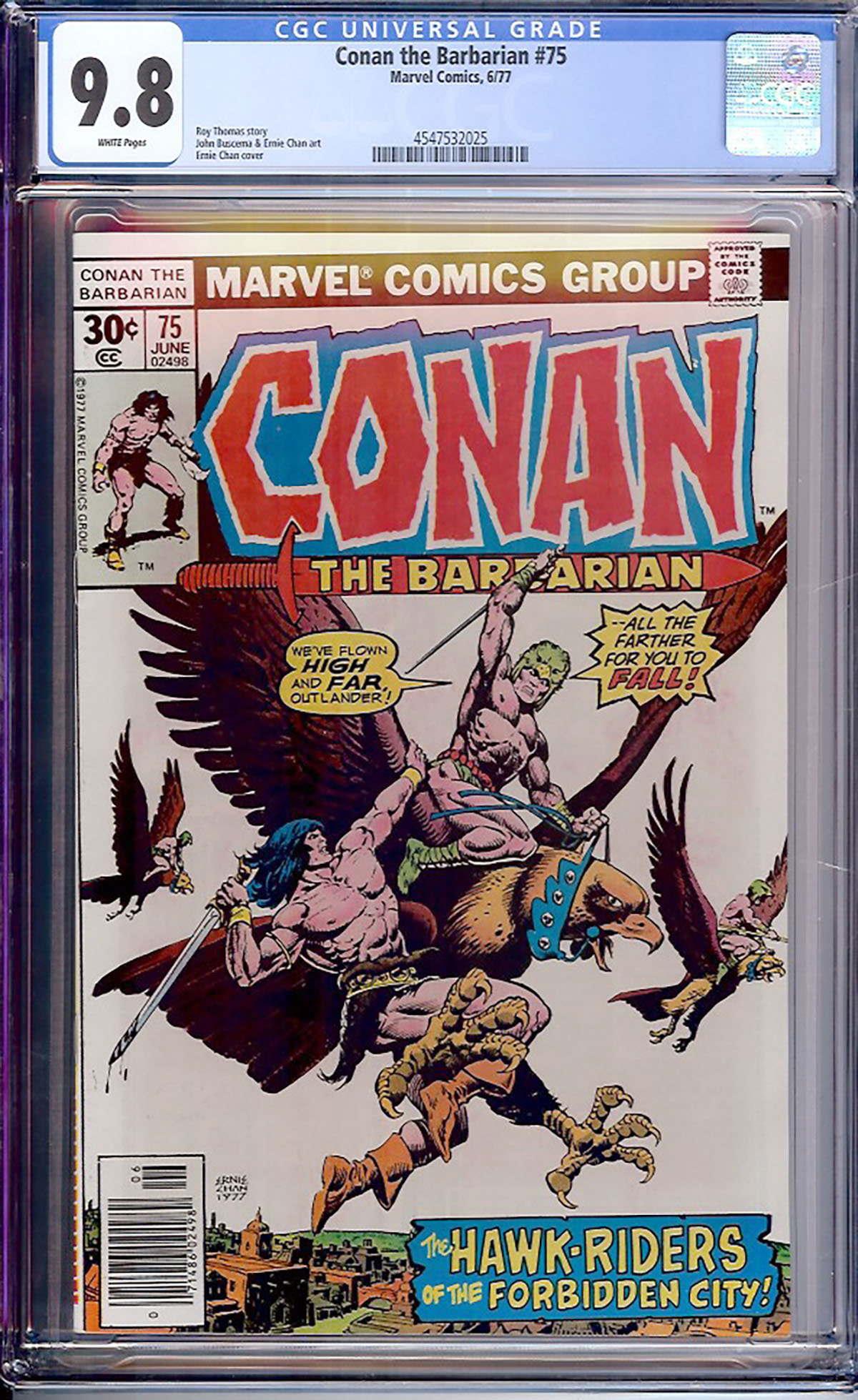 Conan The Barbarian #75 CGC 9.8 w