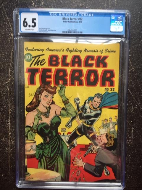 Black Terror #22 CGC 6.5 ow
