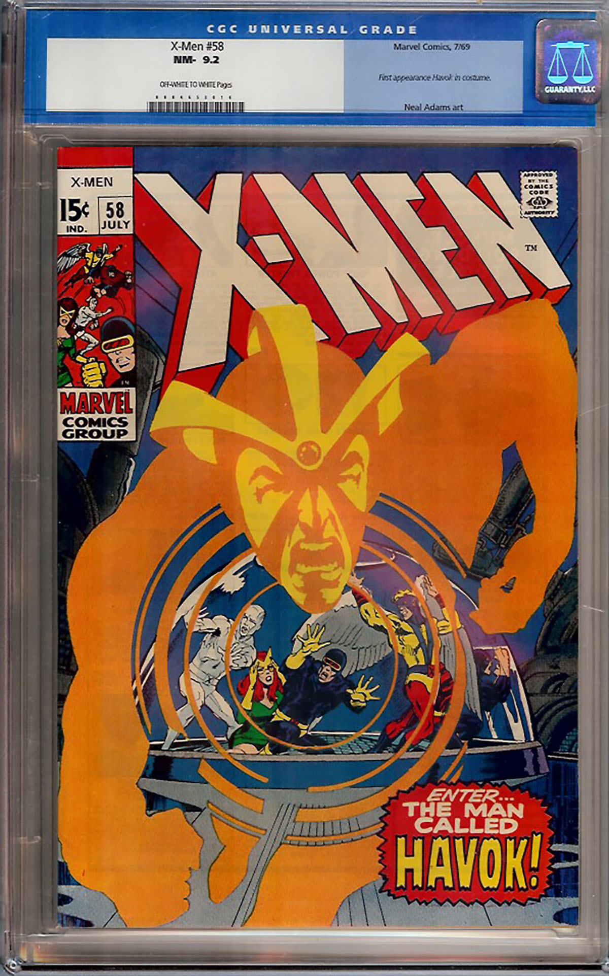 X-Men #58 CGC 9.2 ow/w