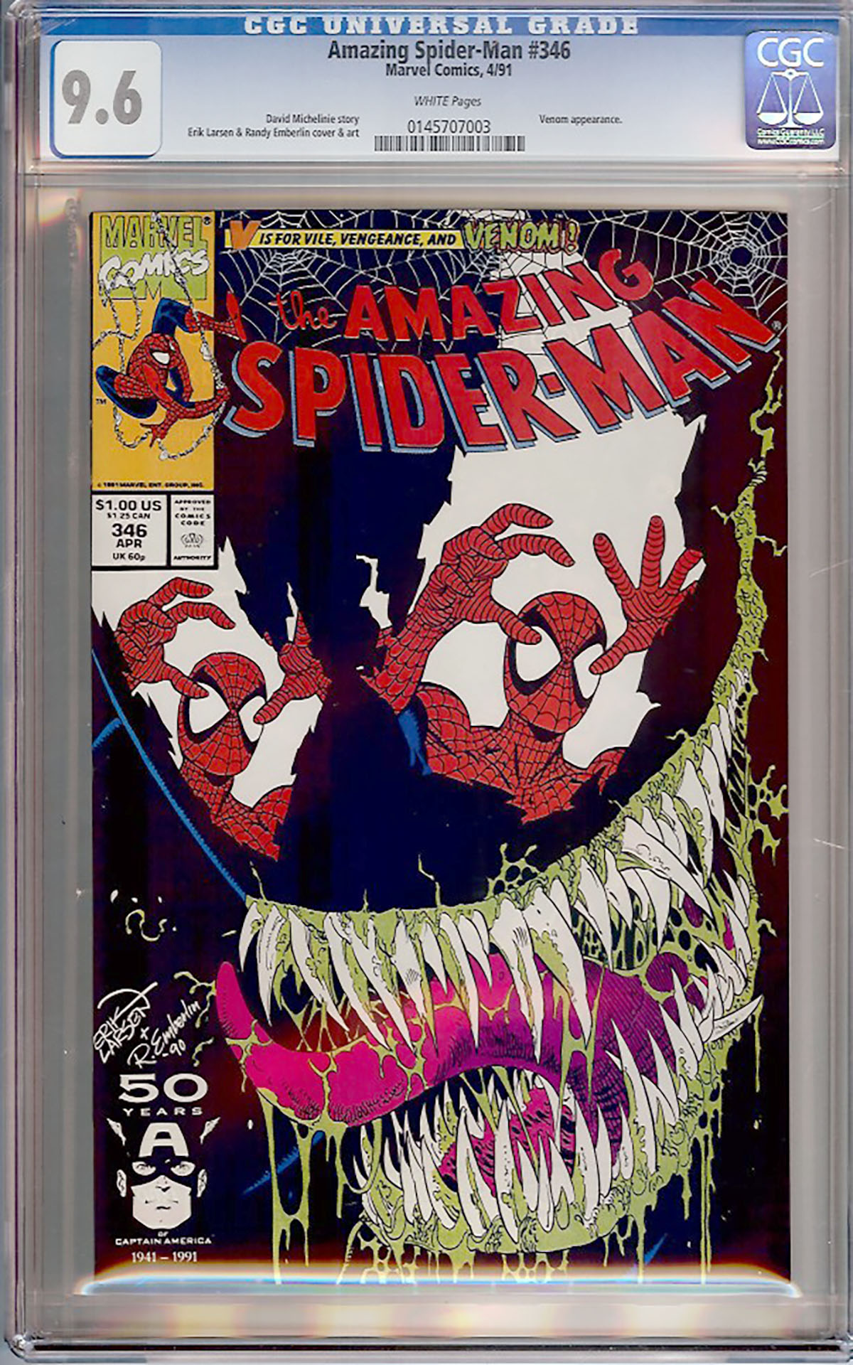 Amazing Spider-Man #346 CGC 9.6 w