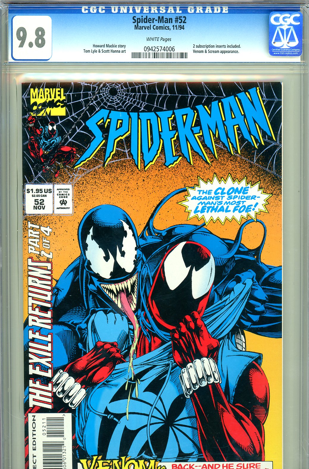 Spider-Man #52 CGC 9.8 w