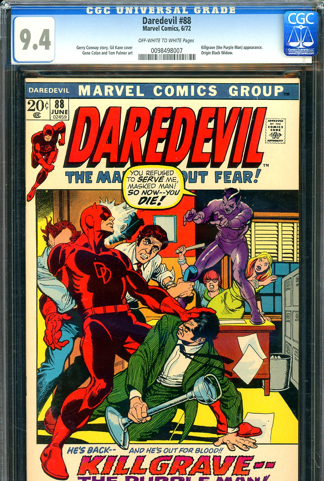 Daredevil #88 CGC 9.4 ow/w