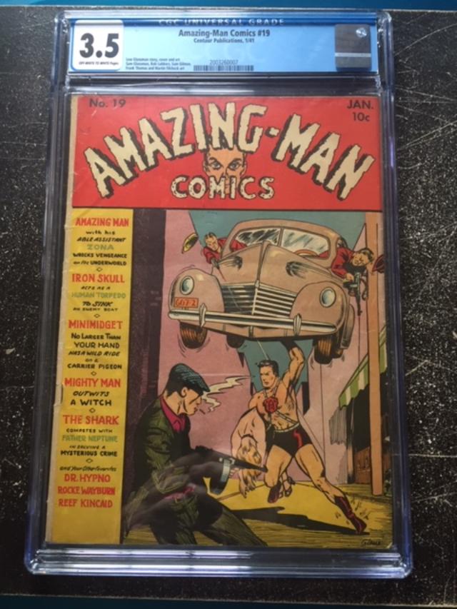 Amazing-Man Comics #19 CGC 3.5 ow/w