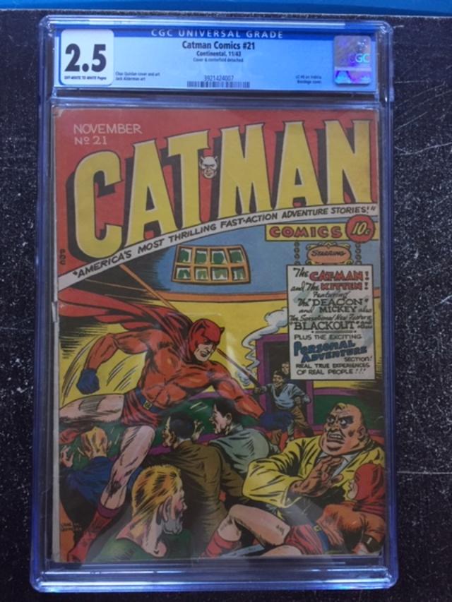Catman Comics #21 CGC 2.5 ow/w