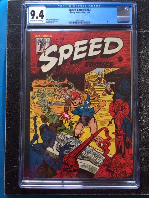 Speed Comics #42 CGC 9.4 cr/ow