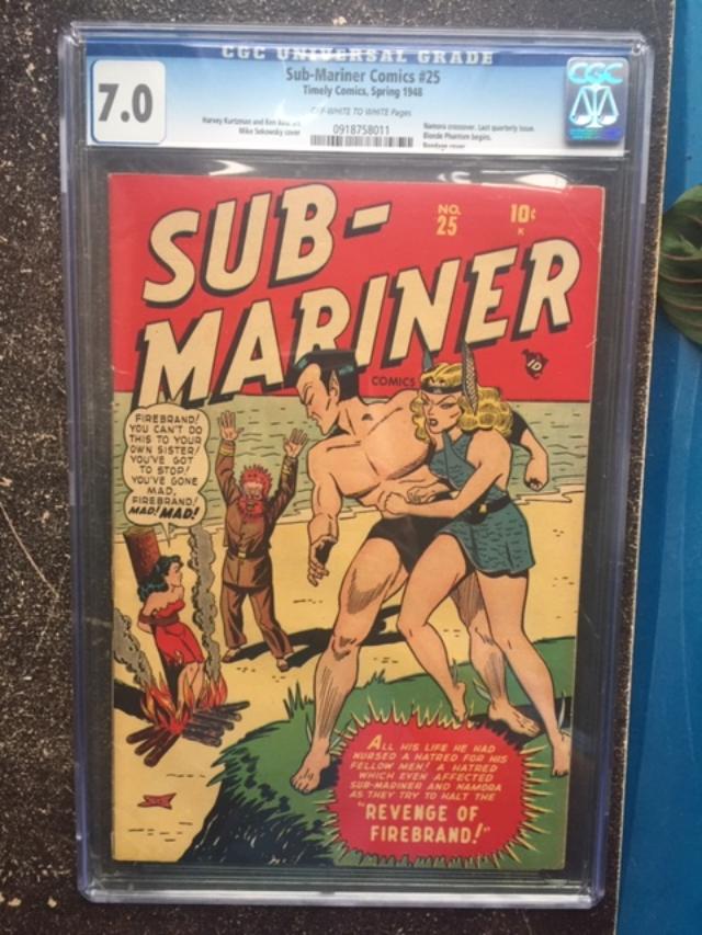 Sub-Mariner Comics #25 CGC 7.0 ow/w