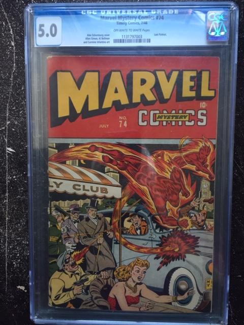 Marvel Mystery Comics #74 CGC 5.0 ow/w