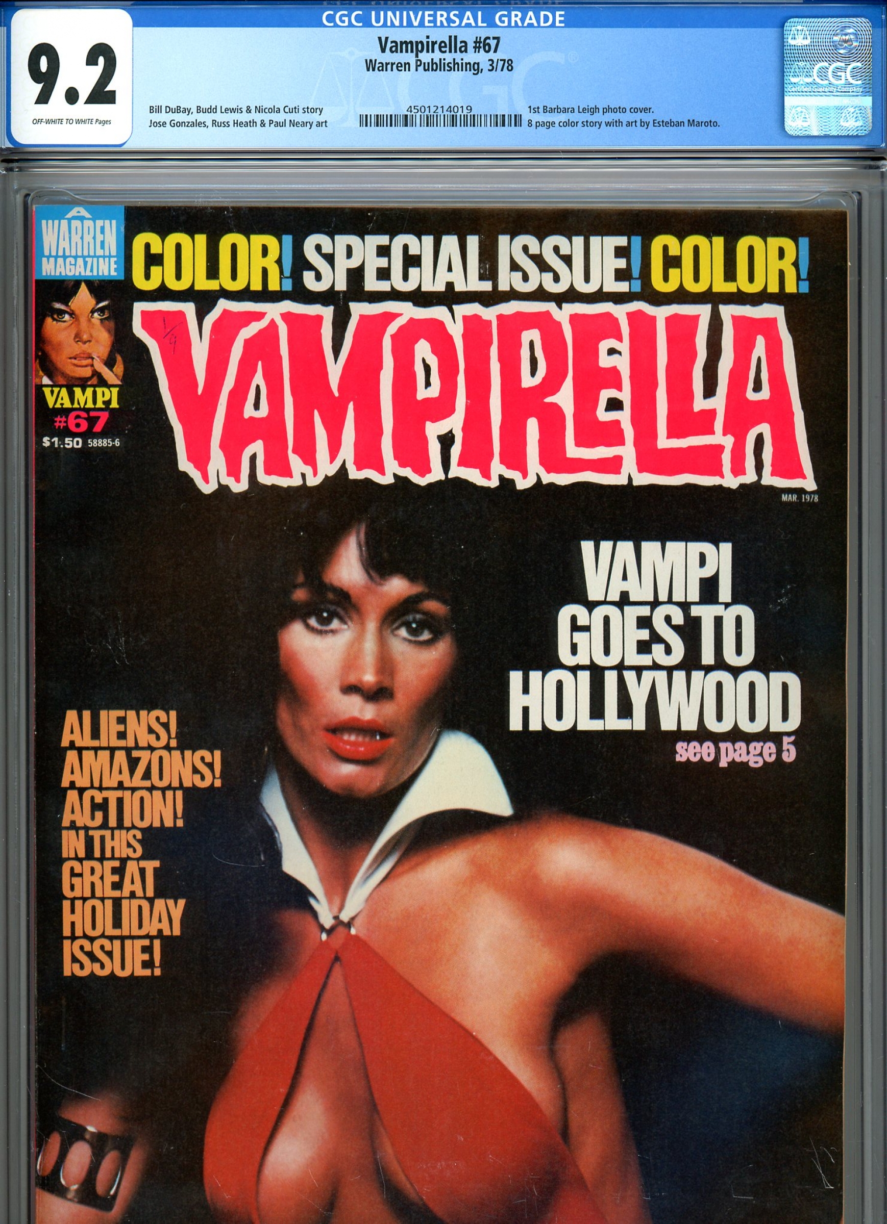 Vampirella #67 CGC 9.2 ow/w