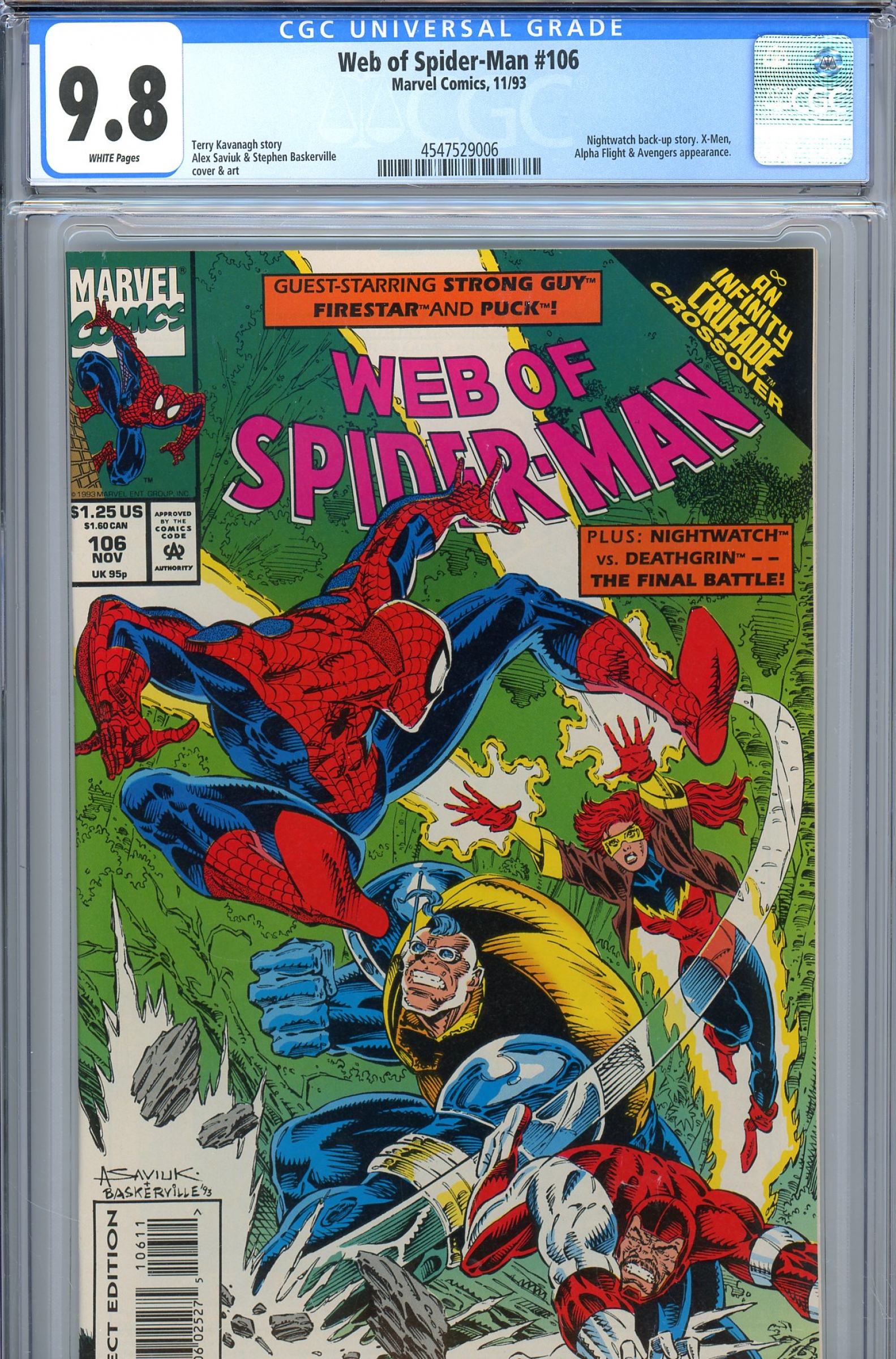 Web of Spider-Man #106 CGC 9.8 w