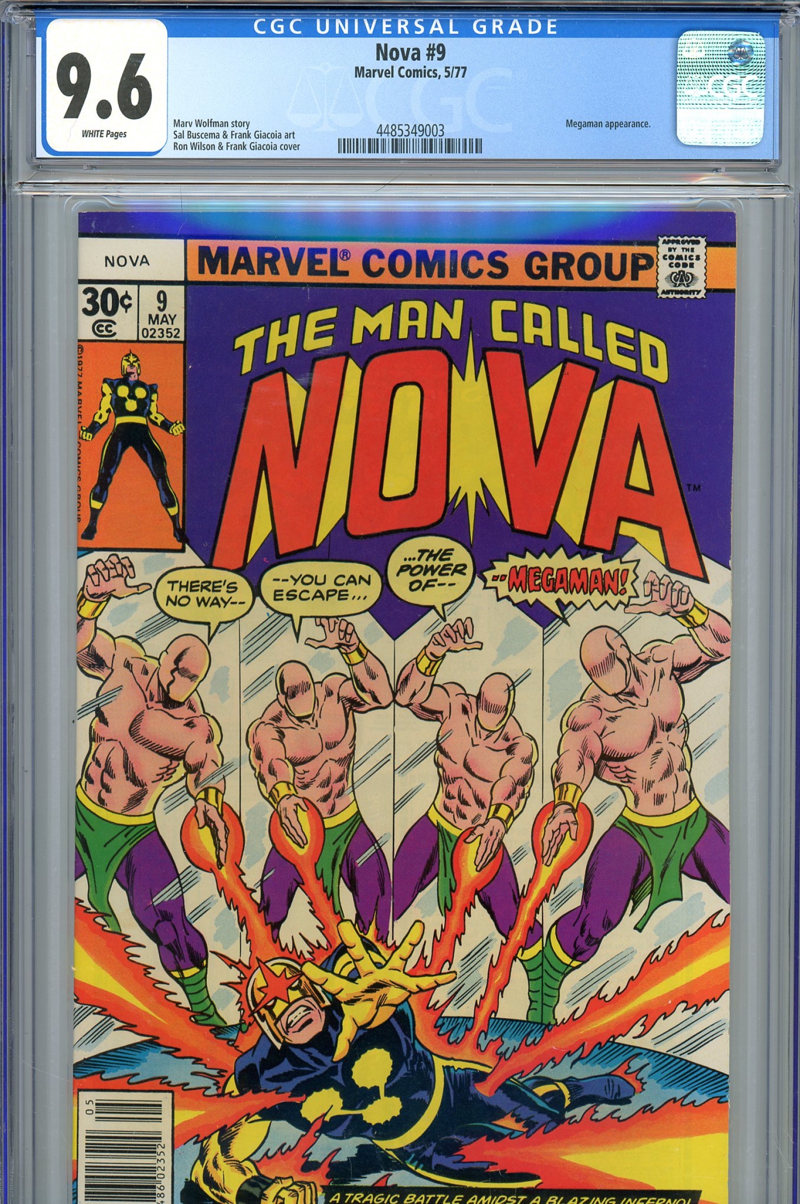 Nova #9 CGC 9.6 w