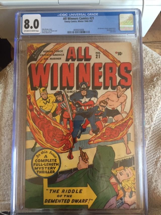 All Winners Comics #21 CGC 8.0 ow/w