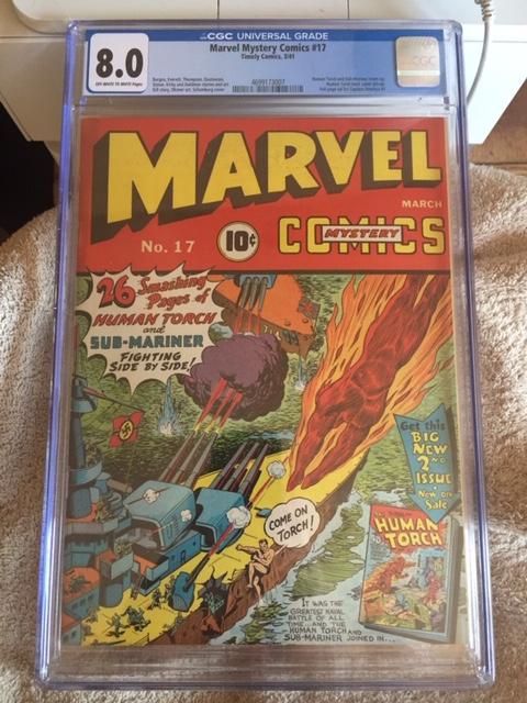 Marvel Mystery Comics #17 CGC 8.0 ow/w