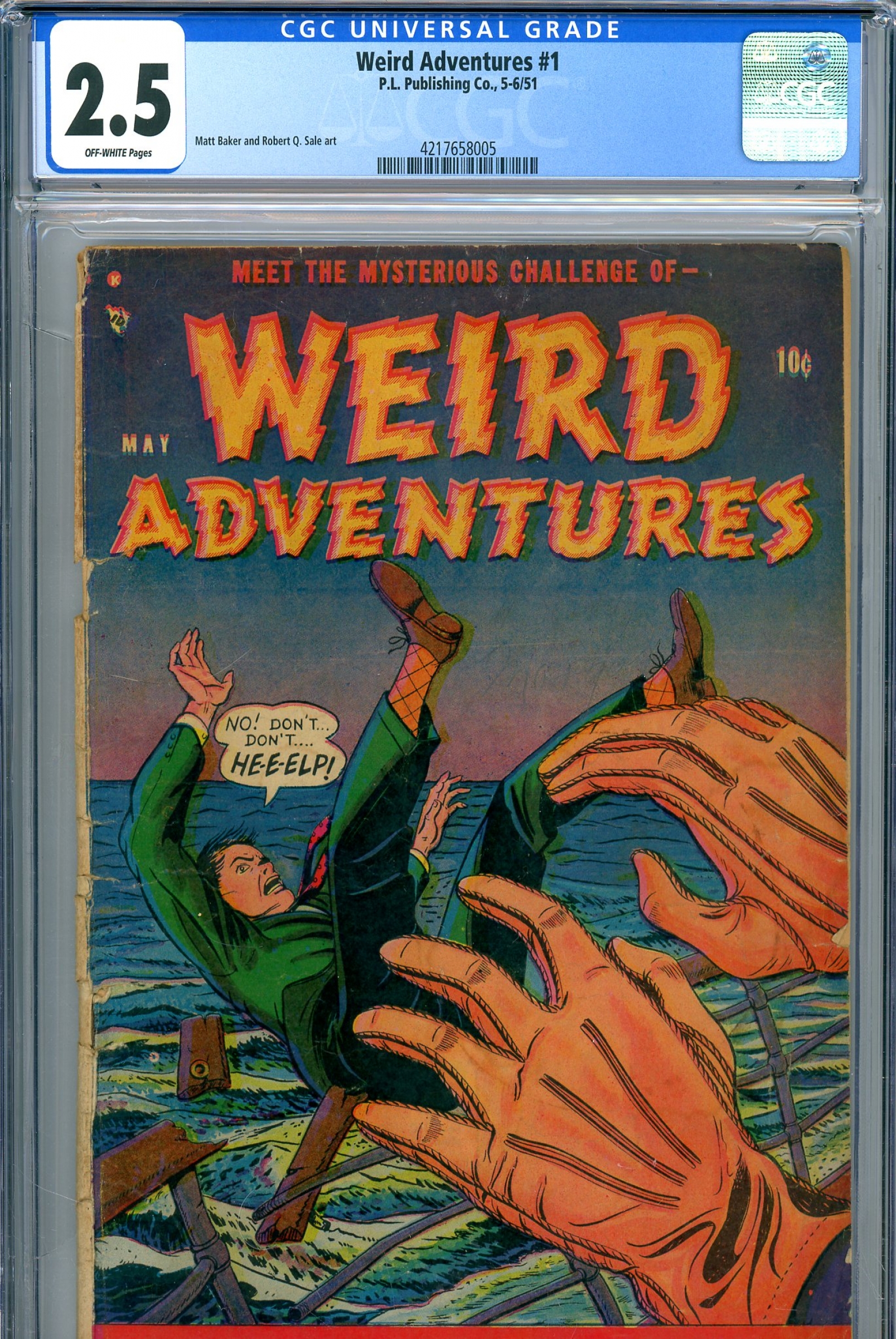 Weird Adventures #1 CGC 2.5 ow