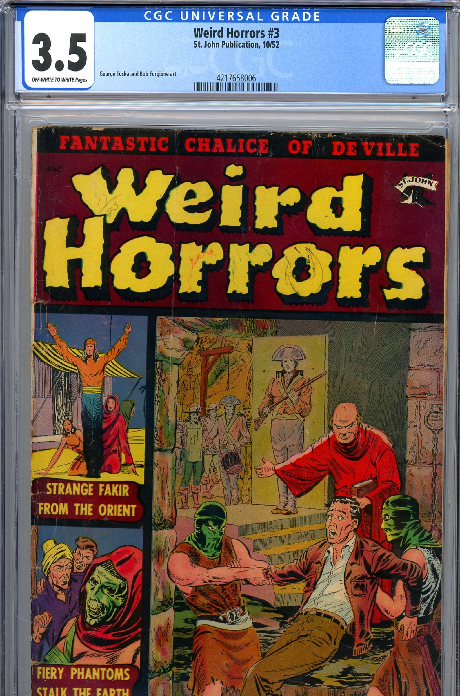 Weird Horrors #3 CGC 3.5 ow/w