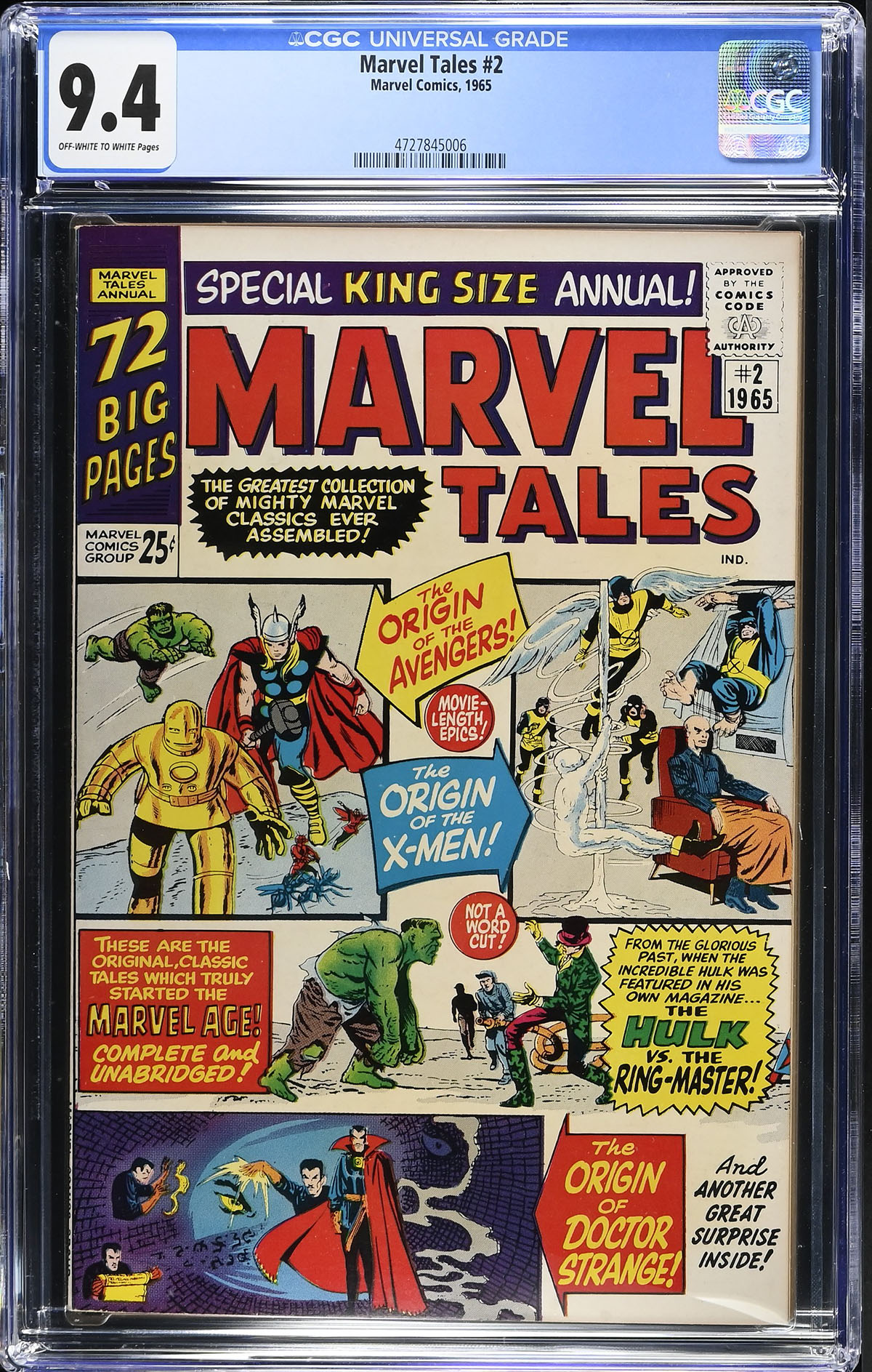 Marvel Tales #2 CGC 9.4 ow/w