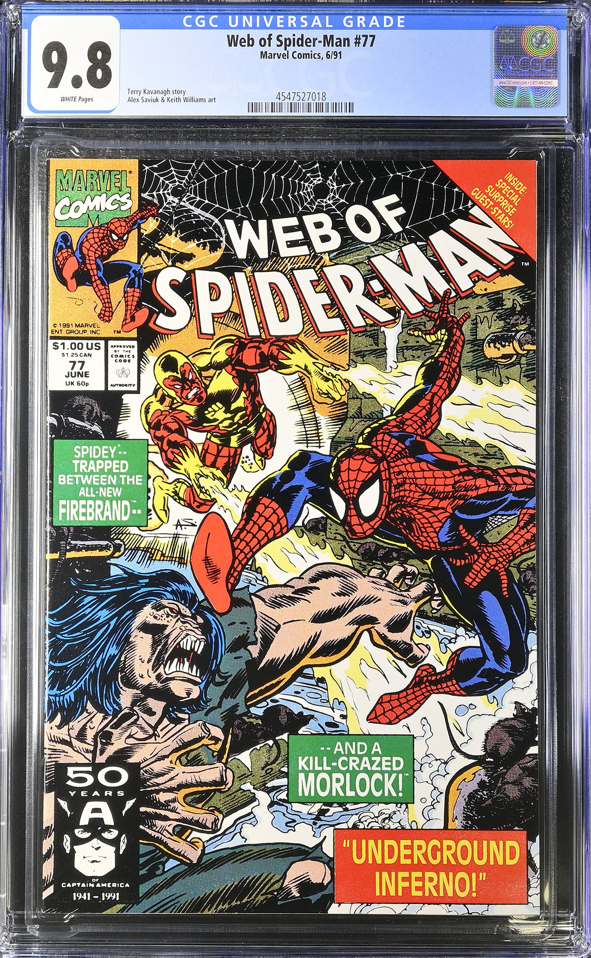 Web of Spider-Man #77 CGC 9.8 w
