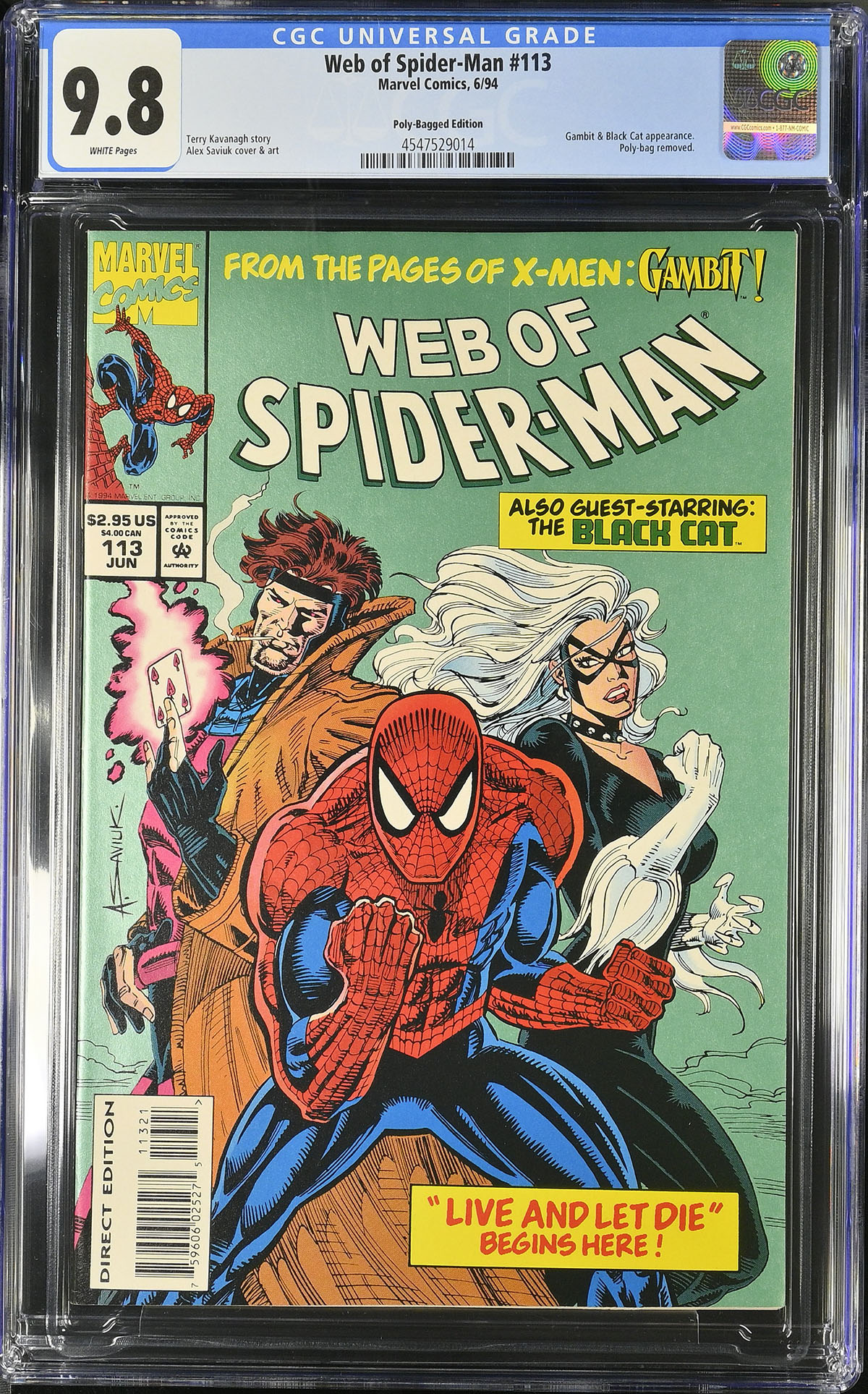 Web of Spider-Man #113 CGC 9.8 w Poly-Bagged Edition